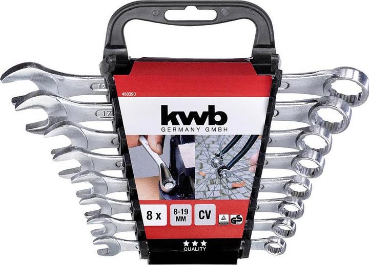 Actual product image kwb 460390 Ring spanner set 8 pieces (8 mm, 10 mm, 56 mm, 19 mm)