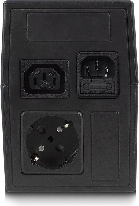 Produktbild ACT UPS, 600VA, 1x IEC (C13) + 1x Type F outlet, 1x IEC C14 input, 230V, AVR (600 VA, 360 W, Line-Interaktiv USV)