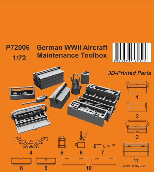 Image du produit CMK Boîte à outils de maintenance d'avions allemands de la Seconde Guerre mondiale 1/72