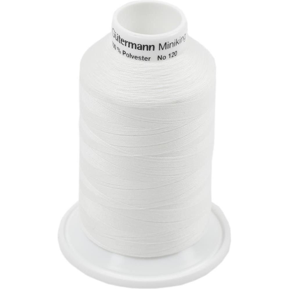 Gütermann Miniking Overlock 1000m, Garn + Wolle, Weiss