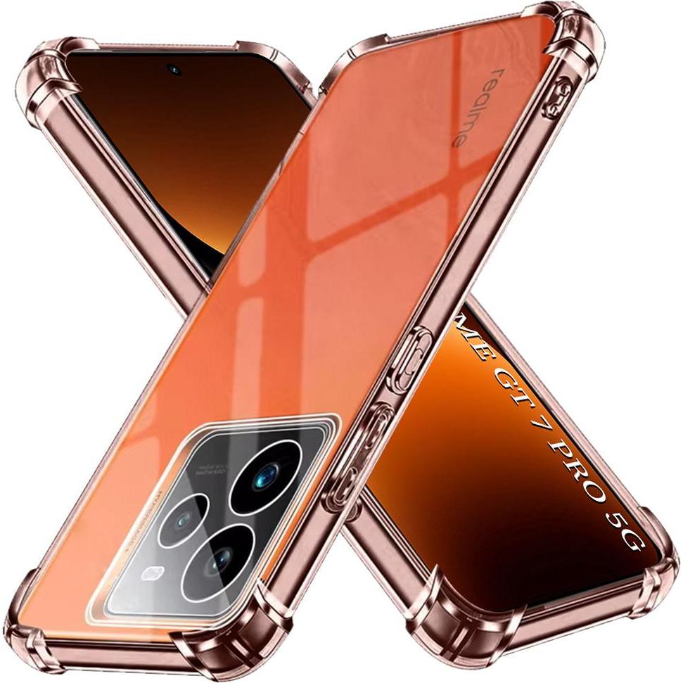 Techsuit - Shockproof Clear Silicone - Realme GT 7 Pro - Clear (Realme GT 7 Pro), Cover smartphone, Trasparente