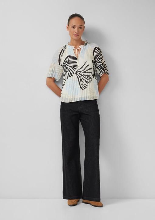 Immagine prodotto s.Oliver Bluse Festliche Chiffon-Bluse mit Plissee und Rüschen (48)