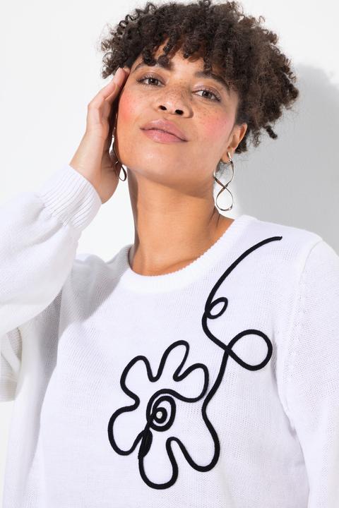 Produktbild Miamoda Pullover, Blumen, Ballon-Langarm (46, 48)