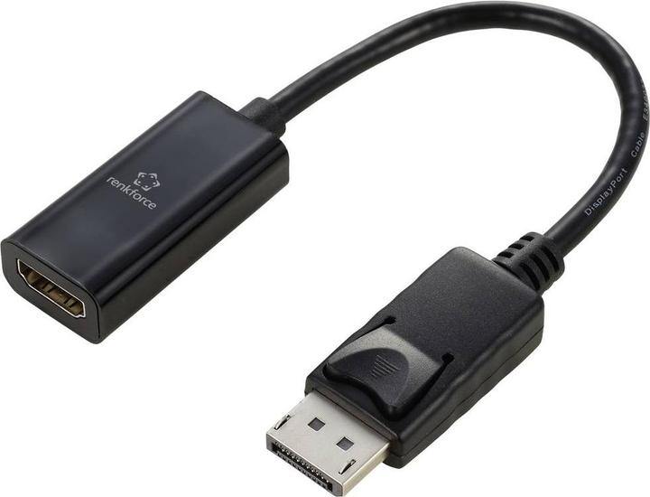 Renkforce RF-5596324 DisplayPort Konverter (1x DisplayPort Stecker - 1x HDMI-Buc (HDMI, 23 cm)