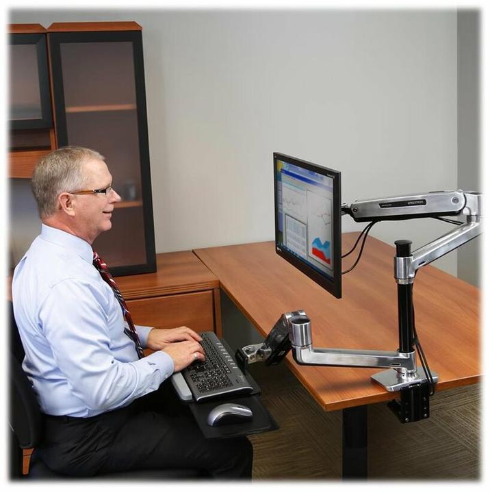 Produktbild Ergotron LX Monitor Arm mit patentierter CF-Technologie (Tisch, 46", 13.60 kg)