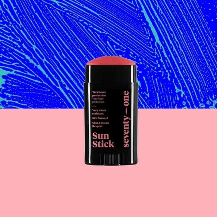 Actual product image SeventyOne Percent The Sunset Sun Stick SPF 50+ Vegan Very High Protection Water Resistant UVA 34 89% Natural (Sun spray, SPF 50+, 15 g)