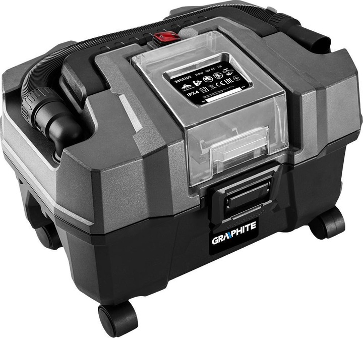 Immagine prodotto Graphite Aspiratore da officina Energy + 18V, Li-Ion, 10 L, senza batteria (Aspirapolvere a umido e a secco)