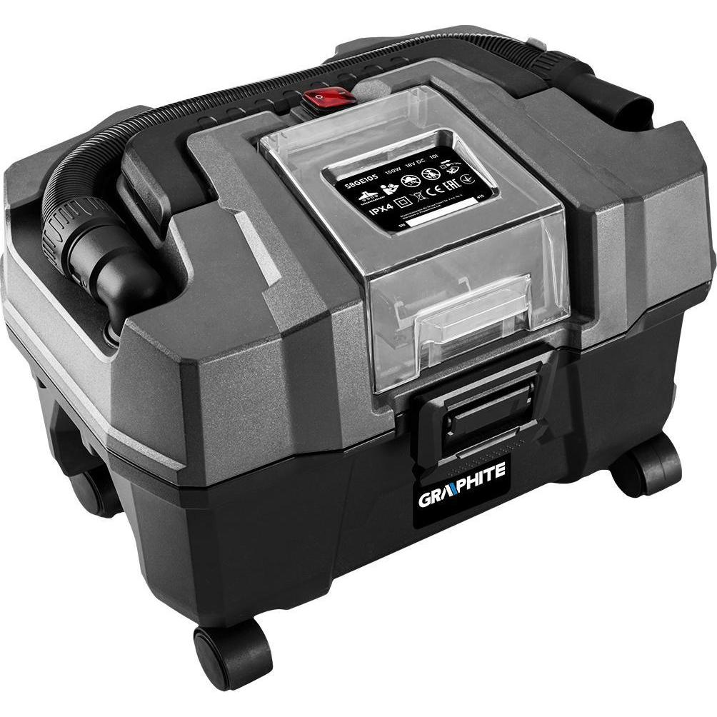 Thumbnail - Graphite, Industriestaubsauger, Werkstattstaubsauger Energy + 18V, Li-Ion, 10 L, ohne Akku (Nass-Trockensauger)