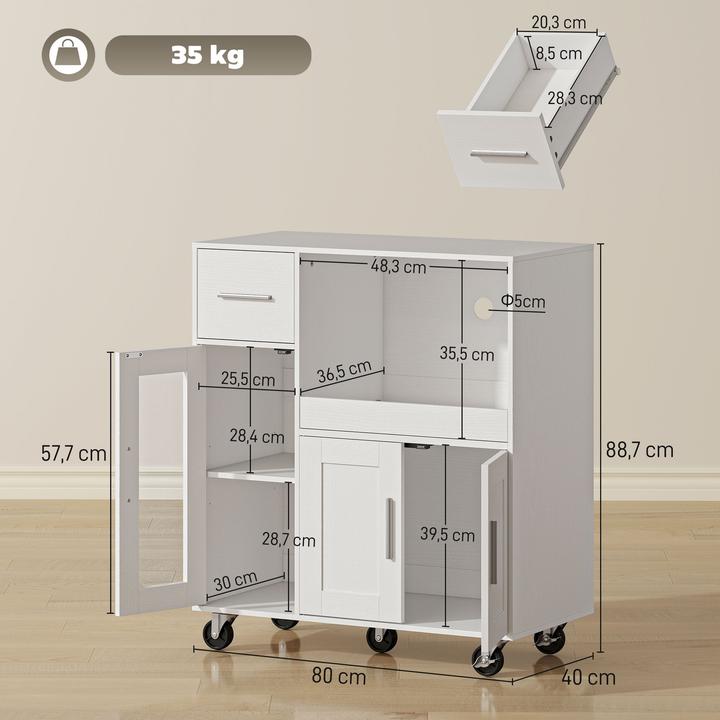 Immagine prodotto Homcom Forno a microonde (80 x 40 x 88.70 cm)