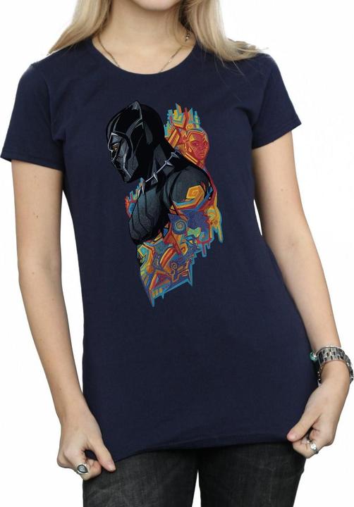 Image du produit T-shirt en coton profilé Panthère noire Femme/Femme (XXL)