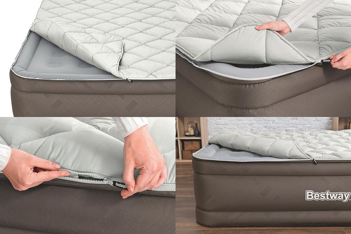 Actual product image Bestway Fortech Duvet Top Airbed Queen Built-in (152 x 203 cm)