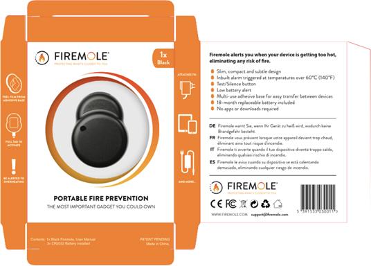 Actual product image Firemole Black 1-Pack