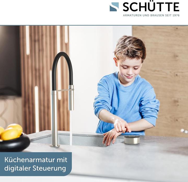 Produktbild Schütte Digitale wastafelarmatuur mit Smart Control, Soft-Touch-Schlauch, programmierbare Füllfunktion