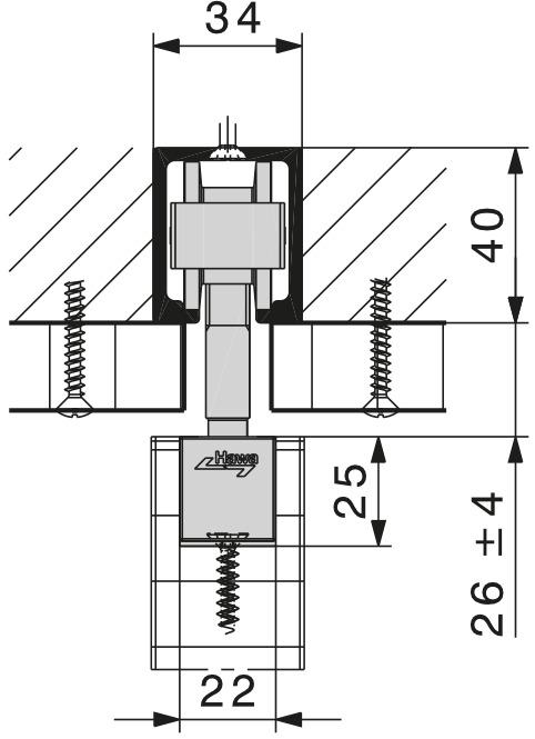 Produktbild HAWA Schiebetürbeschläge -Junior 80/B (mod.)