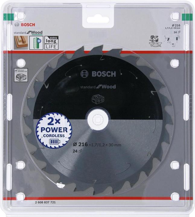 Produktbild Bosch Professional Zubehör PRO Wood cordless Kreissägeblatt, 216 x 1,7 x 30 mm