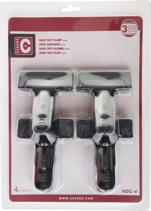 Actual product image Caruba Heavy Duty Clamp Steel Set 4 pcs.