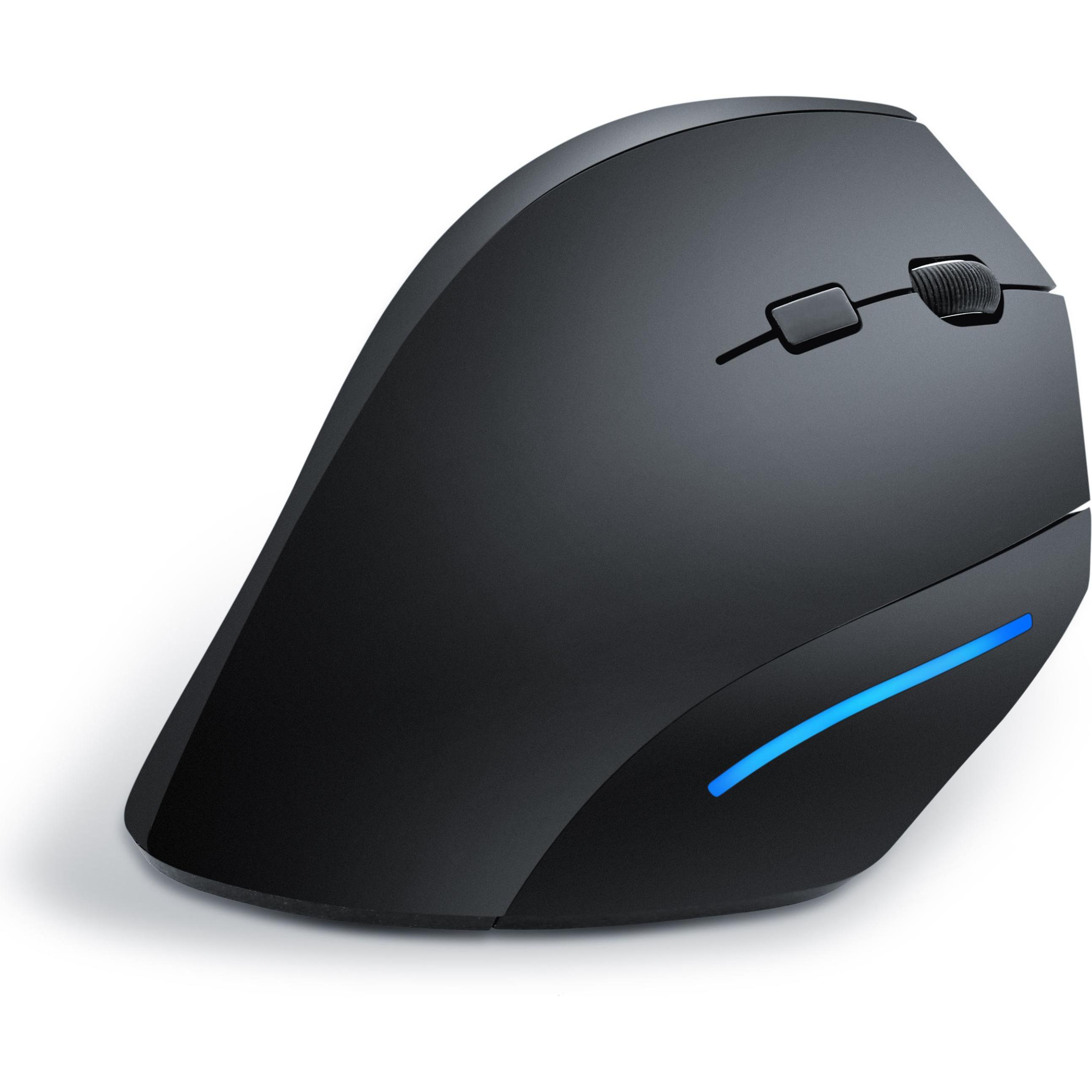 CSL ergonomische Maus Funk, ergonomische Vertikal Mouse 2,4 GHz, gegen Maus-/Tennisarm RSI Syndrom (Kabellos), Maus, Sch...