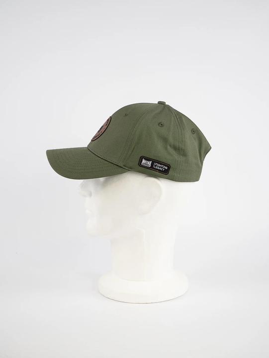 Actual product image Metal Boxe Baseball cap with leather patch