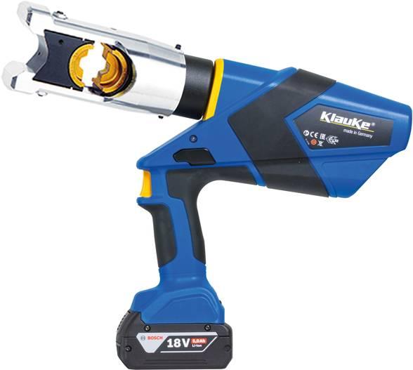 Actual product image Klauke KLA EK120UCFB Crimping Tool Battery Hydr. with U-Head Next Gen. 16-400qmm Bosch Battery