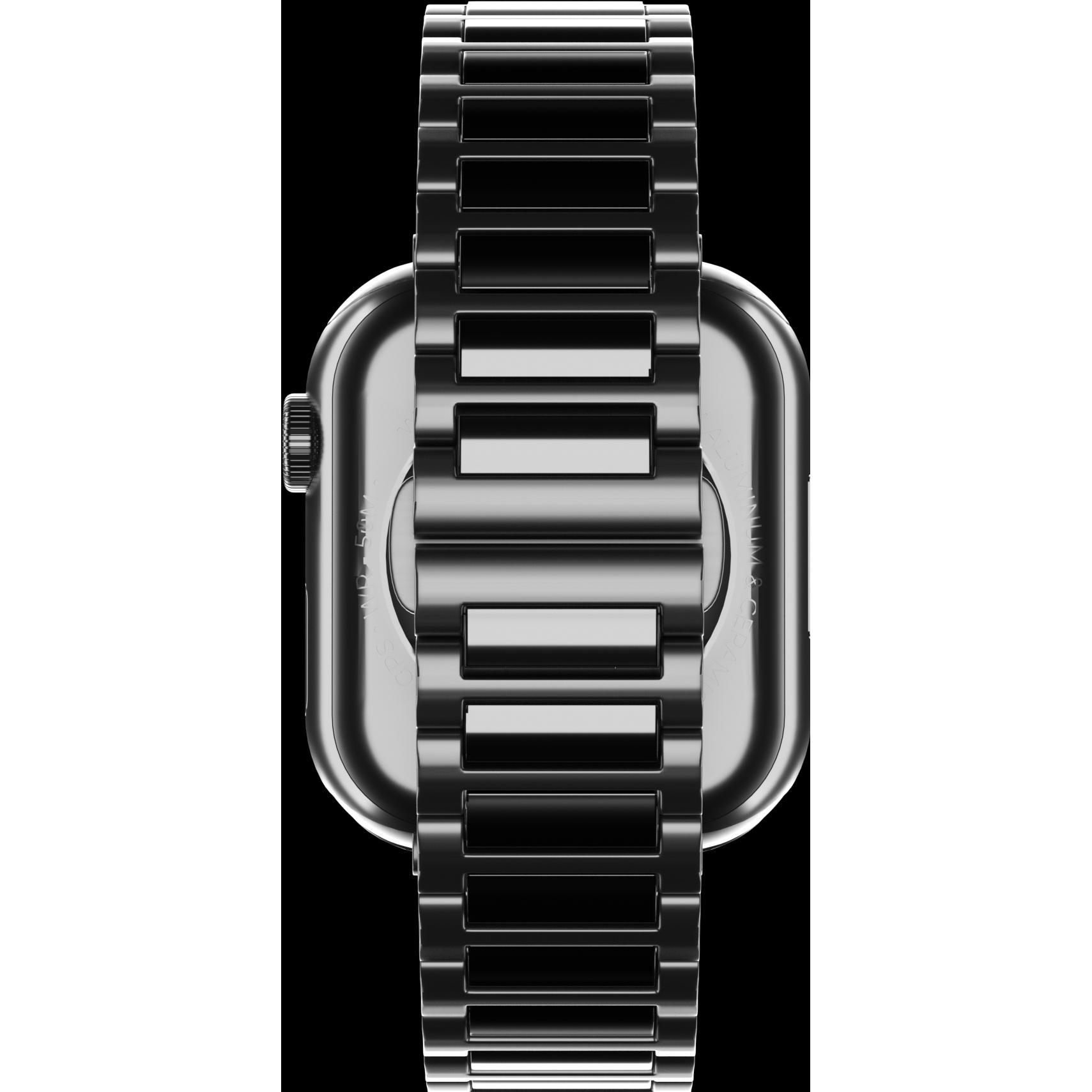 Strap-it Titanium horlogeband - Geschikt voor Apple Watch bandje - Series 1/2/3/4/5/6/7/8/SE/Ultra - Donkergr (Titan, Ap...