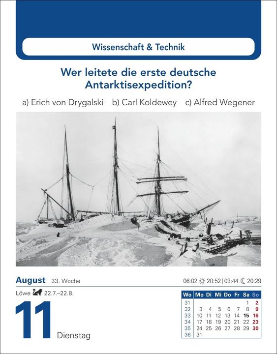 Produktbild Harenberg Allgemeinbildung Tagesabreisskalender 2026 - Das tägliche Wissens-Quiz