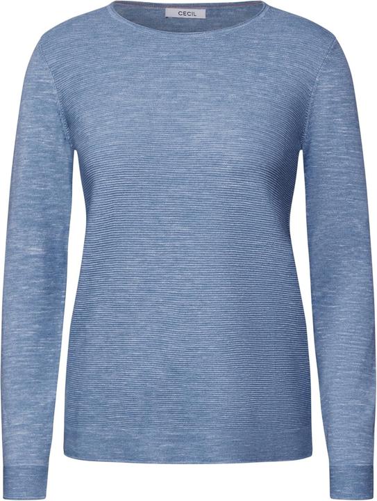 Immagine prodotto Cecil Camicia strutturata donna, collo rotondo, maniche lunghe, morbida misto cotone (L)