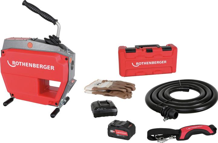 Image du produit Rothenberger Nettoyeur de tubes sans fil R600 VarioClean pour tubes de 20 à 150 mm 18 V 8 Ah (60000 mm)