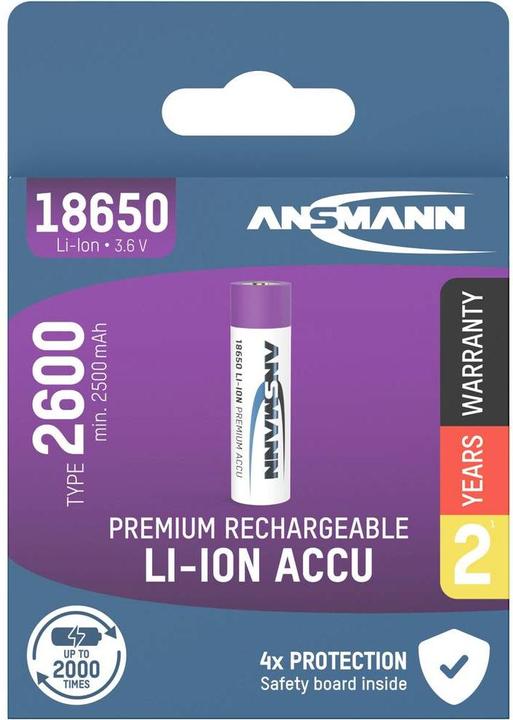 Actual product image Ansmann 18650 (1 pcs., 18650, 2600 mAh)