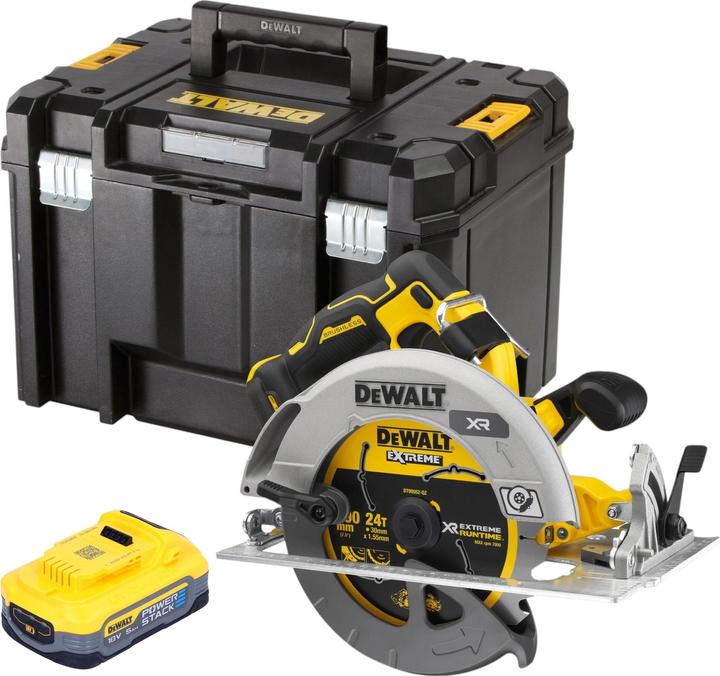 Produktbild DeWalt DCS 573 NT Akku Handkreissäge 18 V 190 x 30 mm Brushless + 1x Powerstack Akku 5,0 Ah + TSTAK