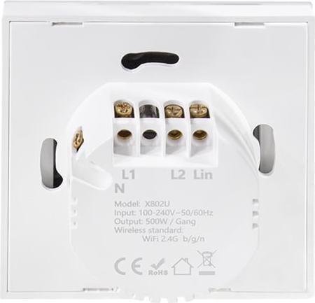 Actual product image LogiLink Smart Home Wi-Fi Wall Switch 2-Fold