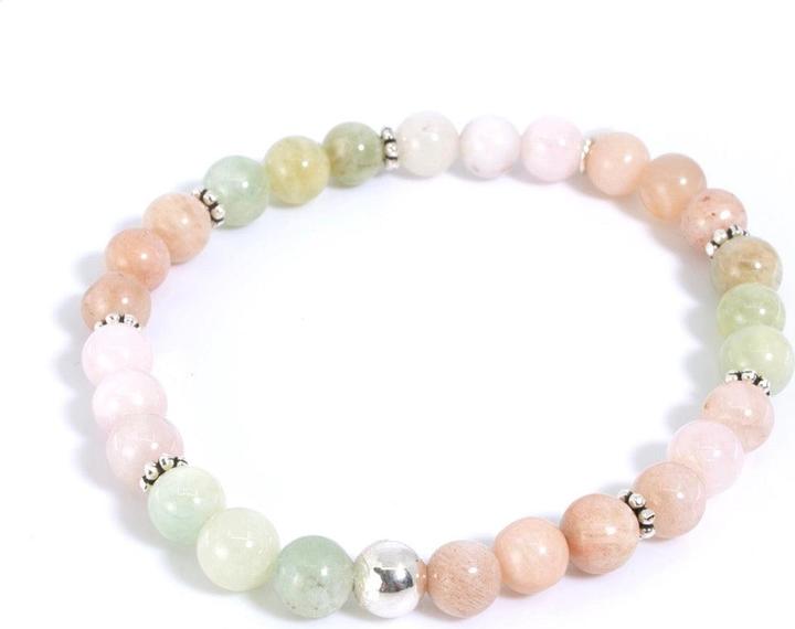 Image du produit Balibay Concetta (18 cm, Quartz rose, Pierre de lune, Pierre précieuse, Morganite, Or 14 carats)