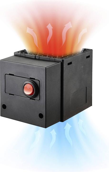 Actual product image Tru Components TC-NTL411-S-250W Enclosure heater 230 V/AC (max) 250W (L x W x H) 94 x 85 x 134m
