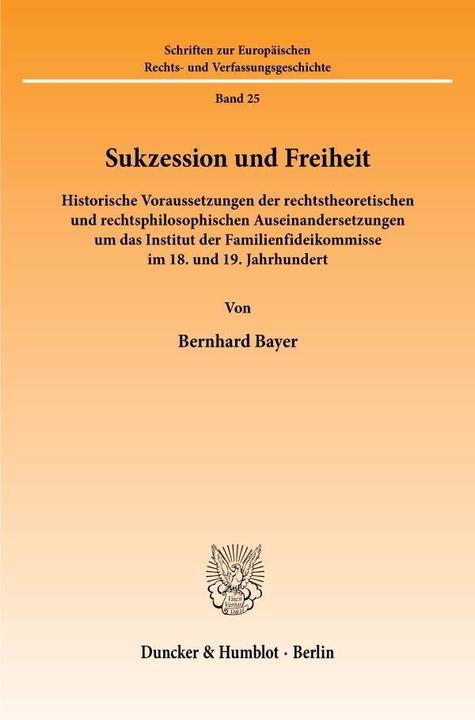 Produktbild Sukzession und Freiheit (Deutsch, Bernhard Bayer, 1998)
