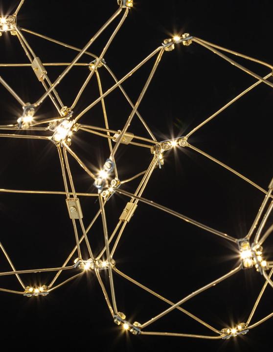 Produktbild Nova Luce NEBULA LED Pendelleuchte Gold 58W Warmweiss 163x54x120cm 9186814