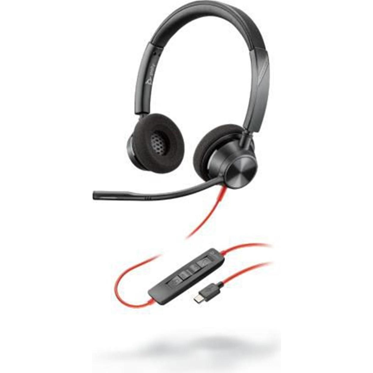 Poly Blackwire 3320 (Kabelgebunden, USB-C), Office Headset, Schwarz