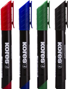Productafbeelding Kores Permanent marker, ronde punt (4x)