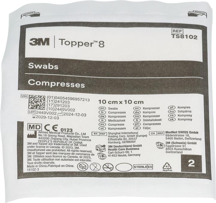 Image du produit Topper 8 NW Compresses 10x10cm stériles 150 pces