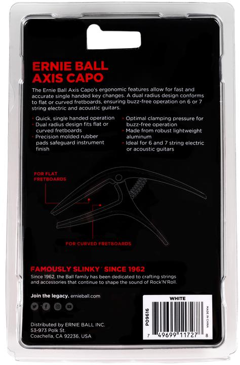 Actual product image Ernie Ball Capo Axis Capo White