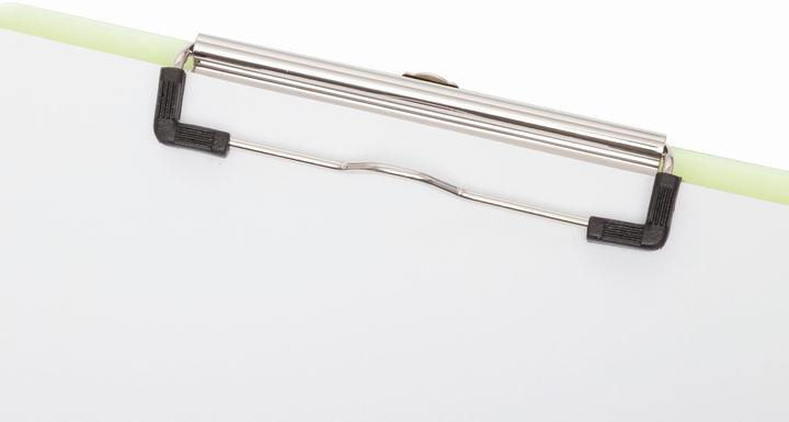 Actual product image Maul Clipboard neon, DIN A4, transparent-yellow plastic, flat, nickel-plated bracket clip (22.60 x 31.80 cm)