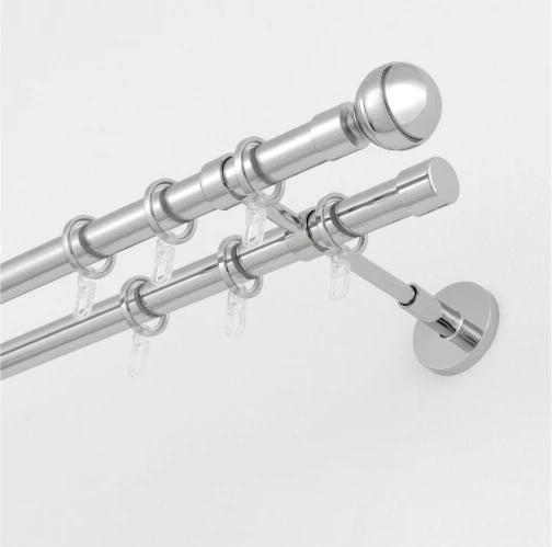 Produktbild Gardinia Vorhangring mit Gleiteinlage Chrom, 10 Stück