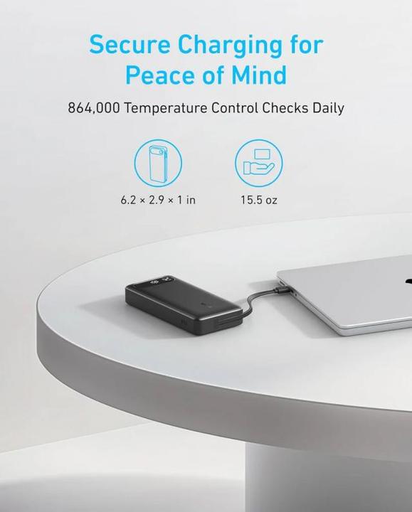 Actual product image Anker Power Bank A1383011 (20000 mAh, 87 W, 65 Wh)