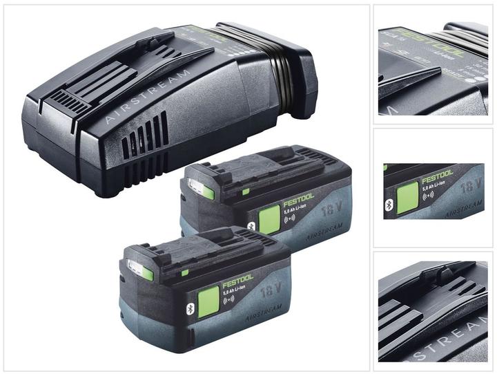 Festool Energy Set: 2x batterie BP 18 Li 5,0 ASI EU 5,0Ah 18V + caricatore SCA 16 10,8V-18V (2x (18 V)