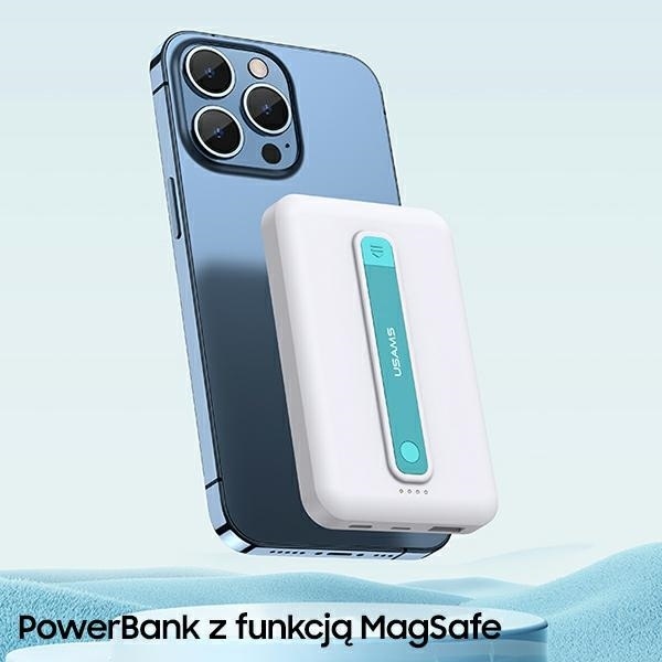 Actual product image Usams Magnetic Wireless Fast Charging Power Bank (10000 mAh, 20 W, 15 Wh)