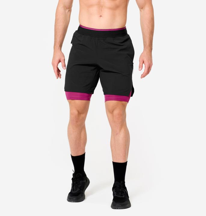 Produktbild Domyos Shorts Herren Performance atmungsaktiv leicht Celliant - schwarz/violett (M)
