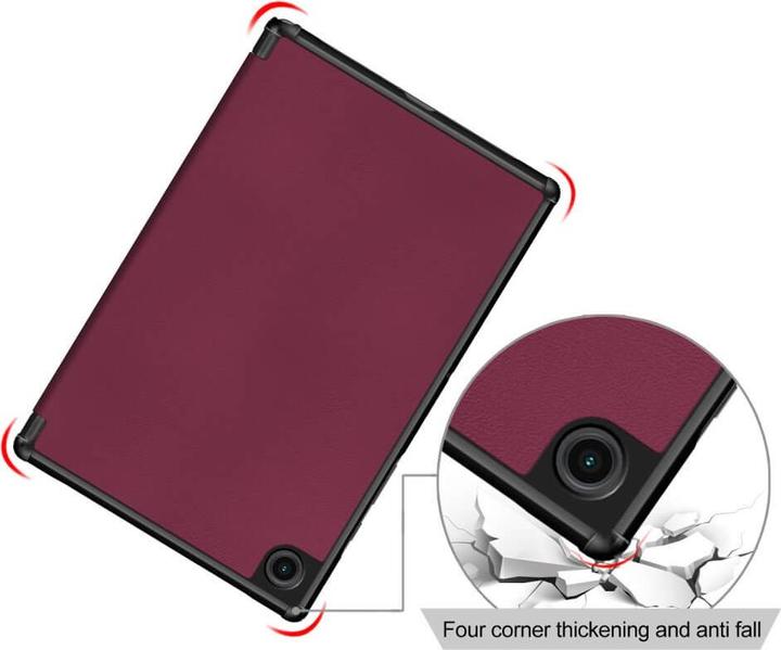 Productafbeelding Cover-Discount Galaxy Tab A7 Lite - Drievoudige Smart Case wijnrood (Galaxy Tab A7 Lite)