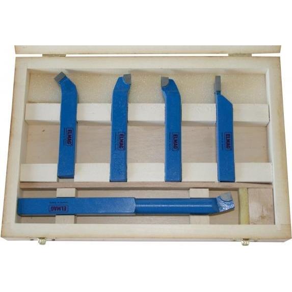 Elmag, Accessori per macchine, - Drehstähle-Satz 12x12 ISO, 5-teilig Je 1 Drehmeissel ISO 2R, 6 R u. L, 7R, 8