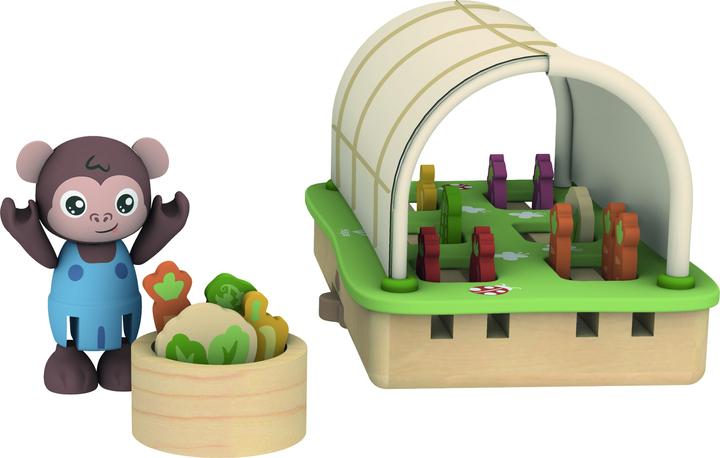 Actual product image Hape Organic Greenhouse Play Figure Set