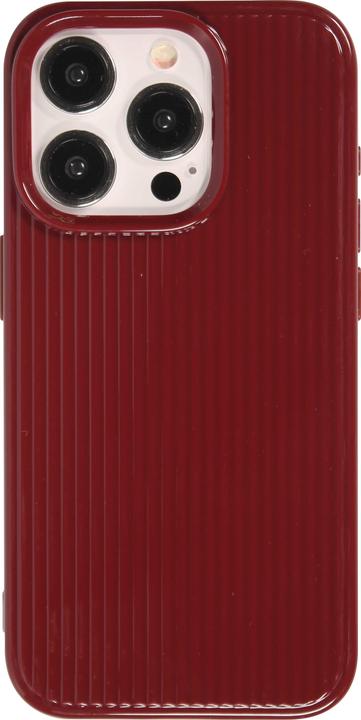 Image du produit PhoneLook Coque Gel silicone brillant avec lignes texturées Bordeaux (Apple iPhone 15 Pro Max)