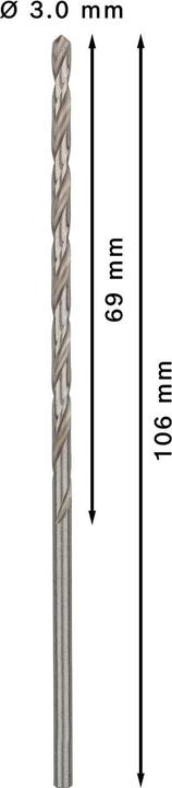 Immagine prodotto Bosch Professional Zubehör Trapano PRO Metal HSS-G, 3,2 x 69 x 106 mm (3,2 mm)