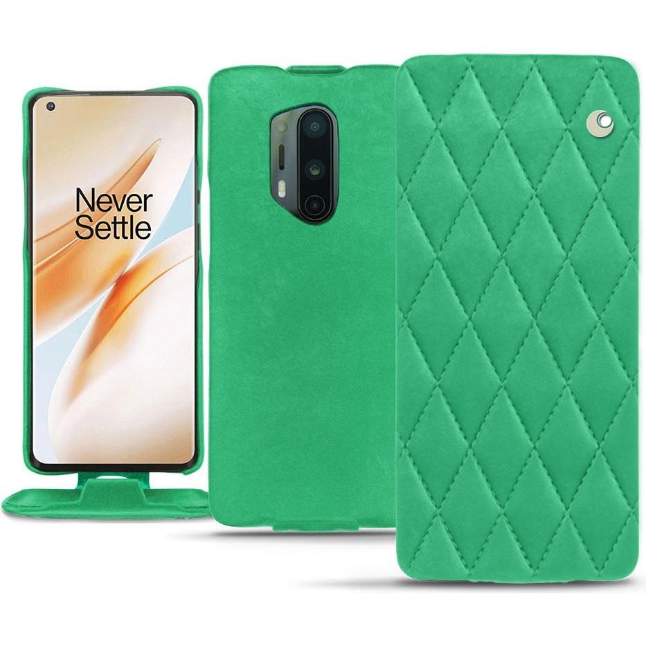 Noreve Lederschutzhülle vertikal (OnePlus 8 Pro), Smartphone Hülle, Grün